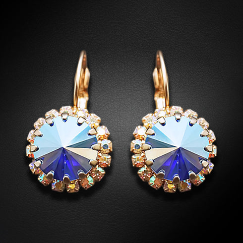 Earrings "Klaris IX (Sapphire Shimmer)" with Swarovski™ crystals